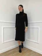 Abito Dolcevita Maglia 3077 Nero