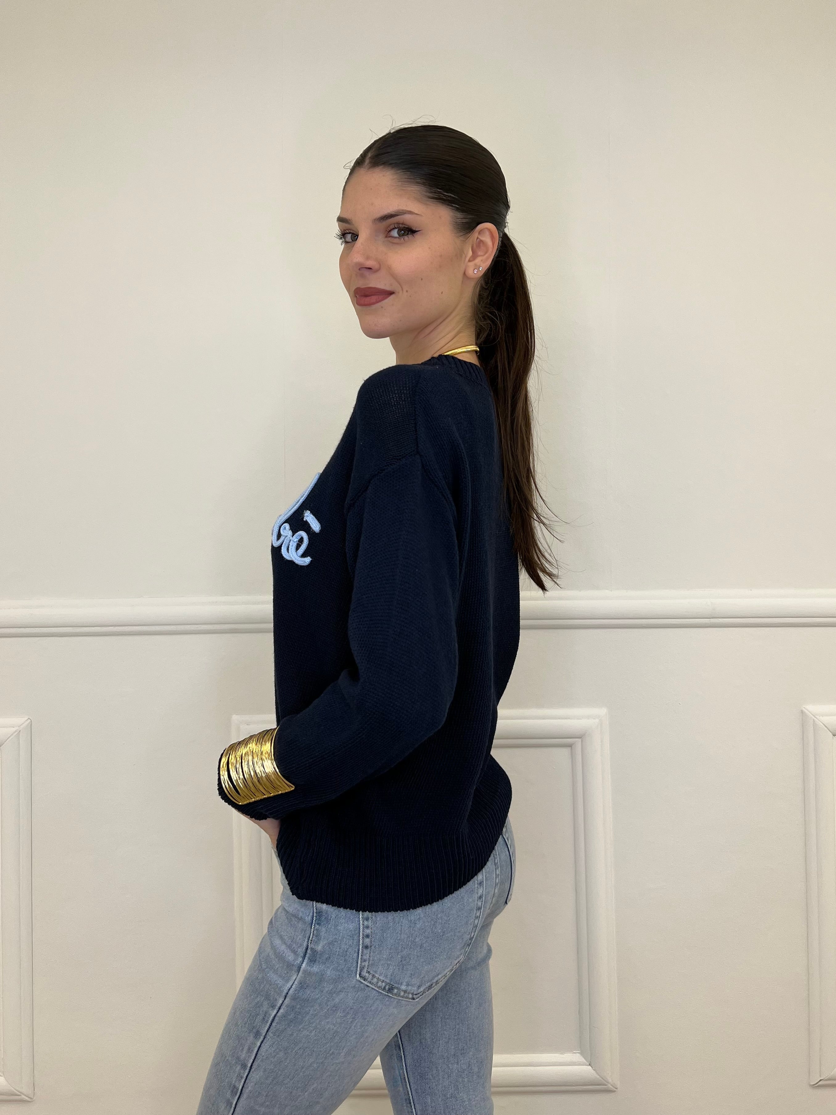 Maglia No Vabbè A0242 Blu