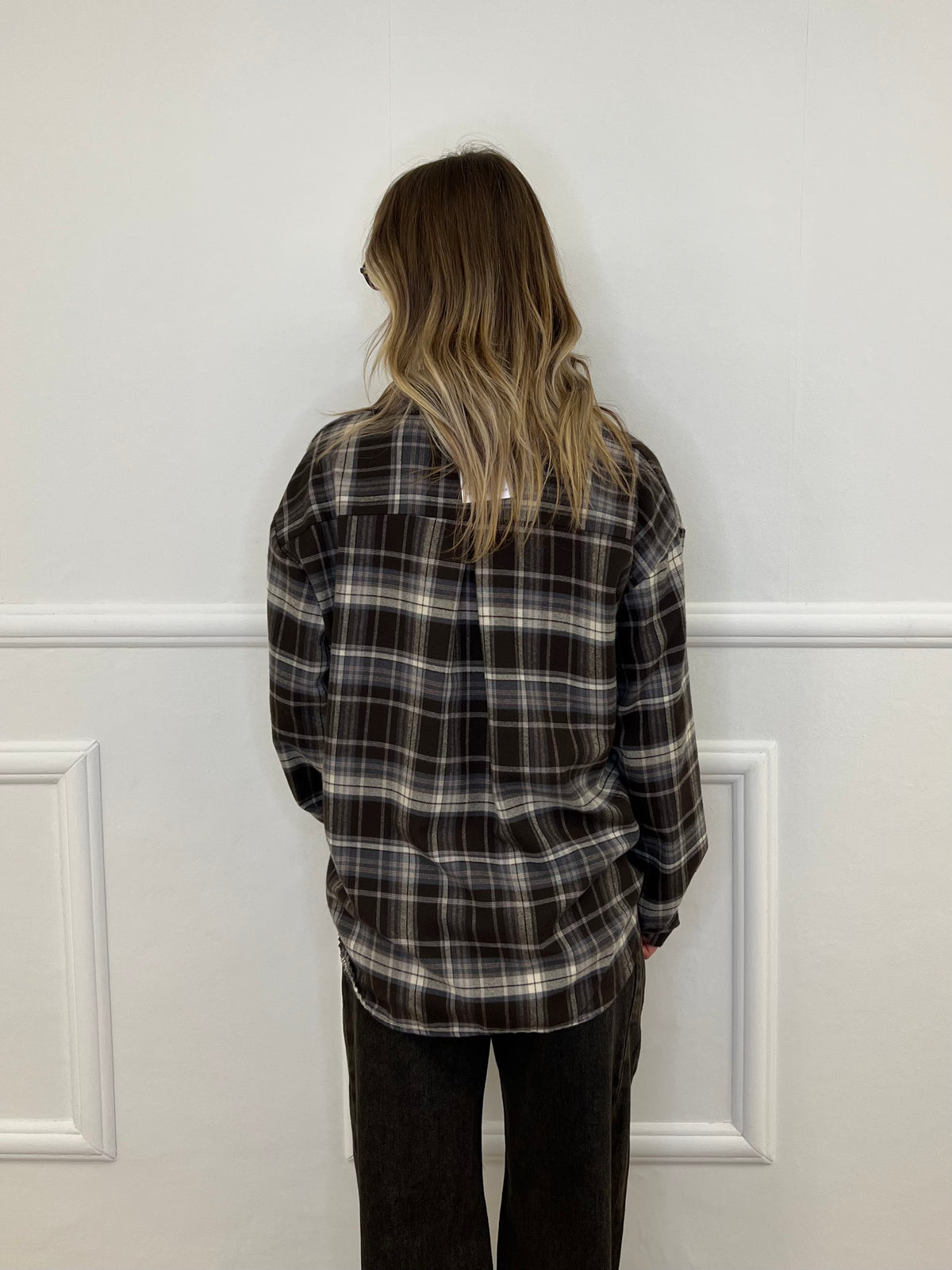 Camicia Over Madras 42932 Moro