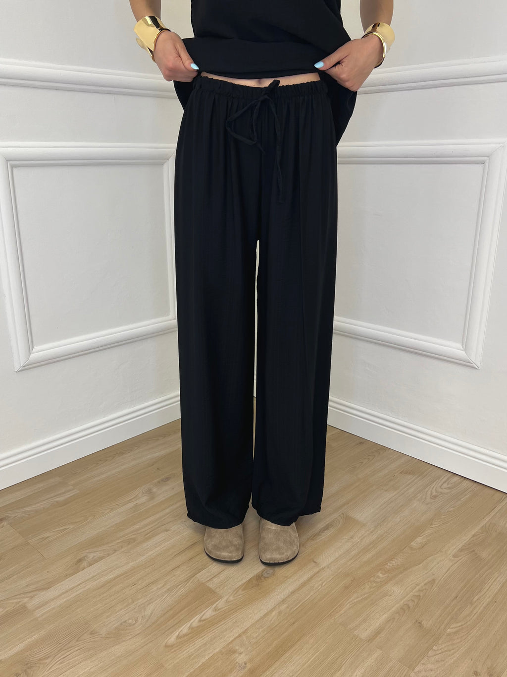 Completo Froissé In Viscosa 8262 Nero