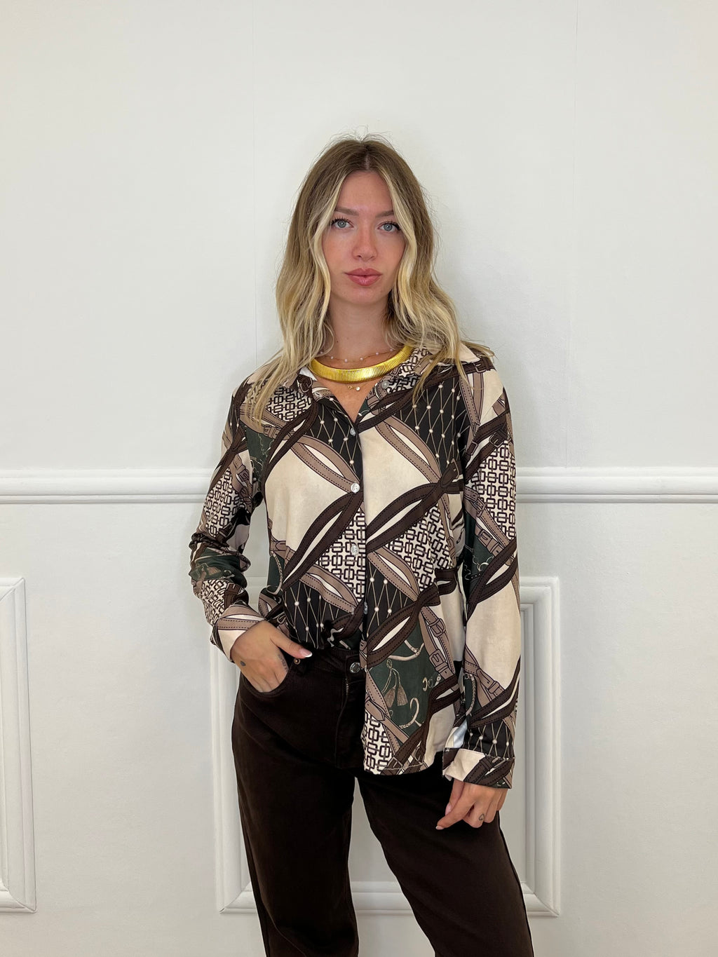 Camicia Jersey Fantasia 23001 Verde