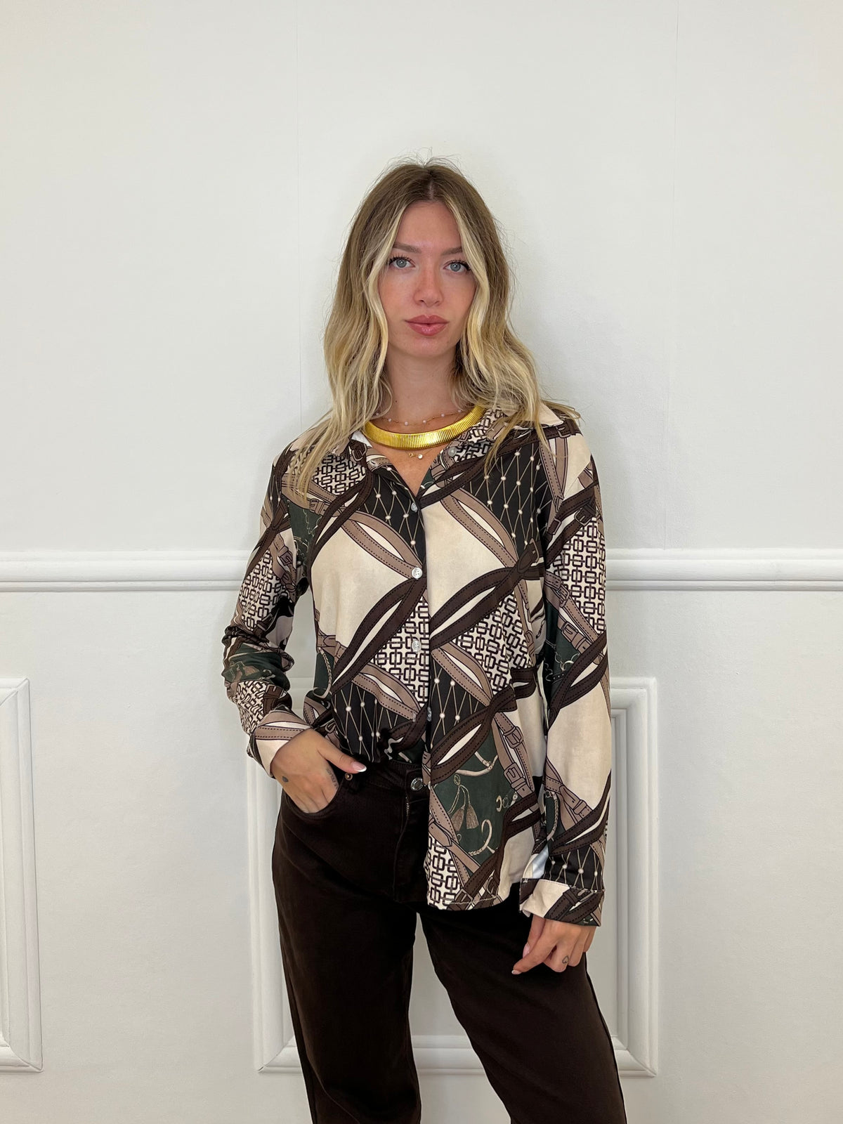 Camicia Jersey Fantasia 23001 Verde