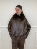 Bomber Collo Pelliccia 19279 Moro