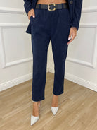 Pantalone Sigaretta Corduroy 25337 Blu - Bazar Abbigliamento
