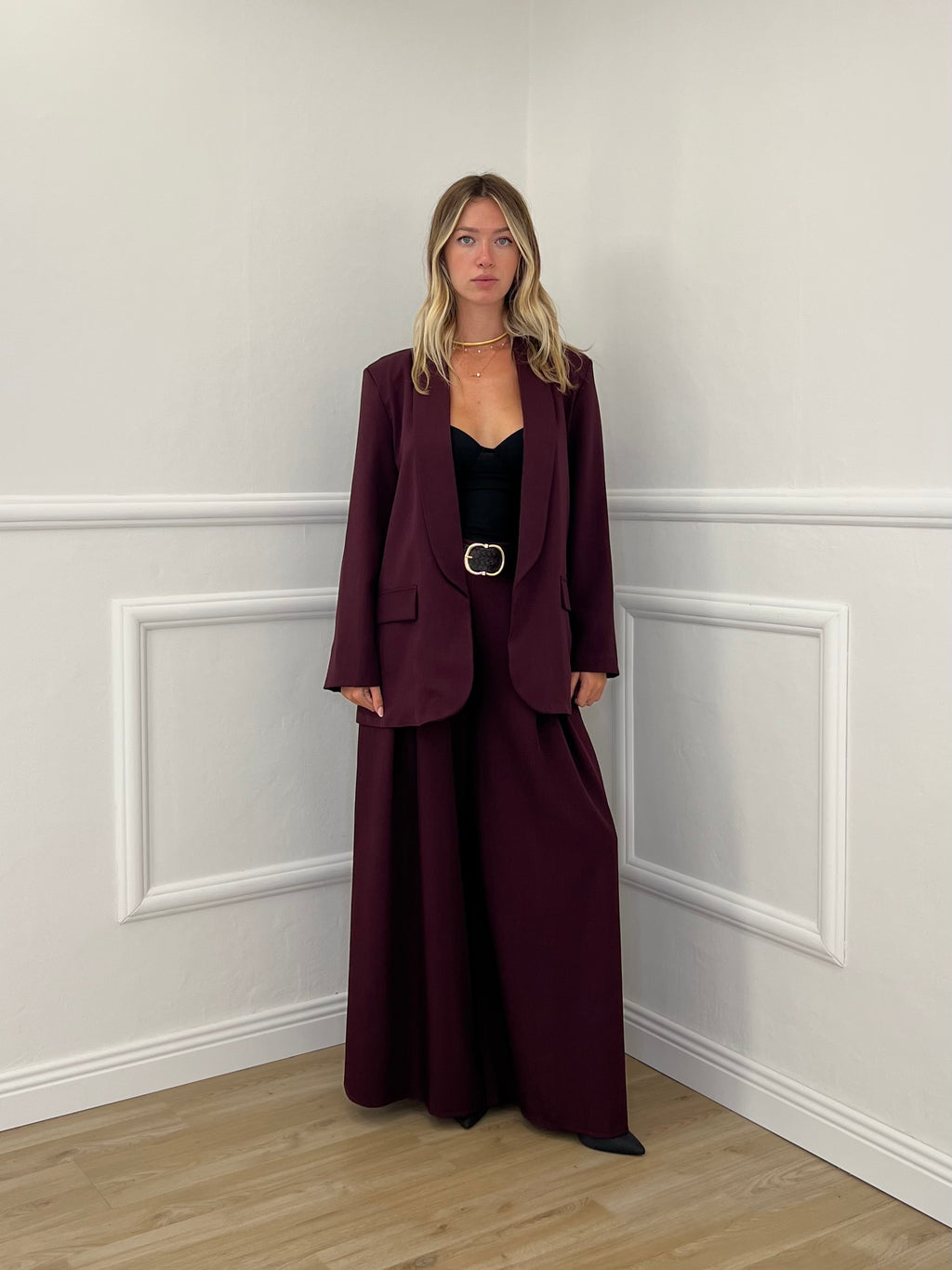Blazer Over Sciallato 25433 Burgundy