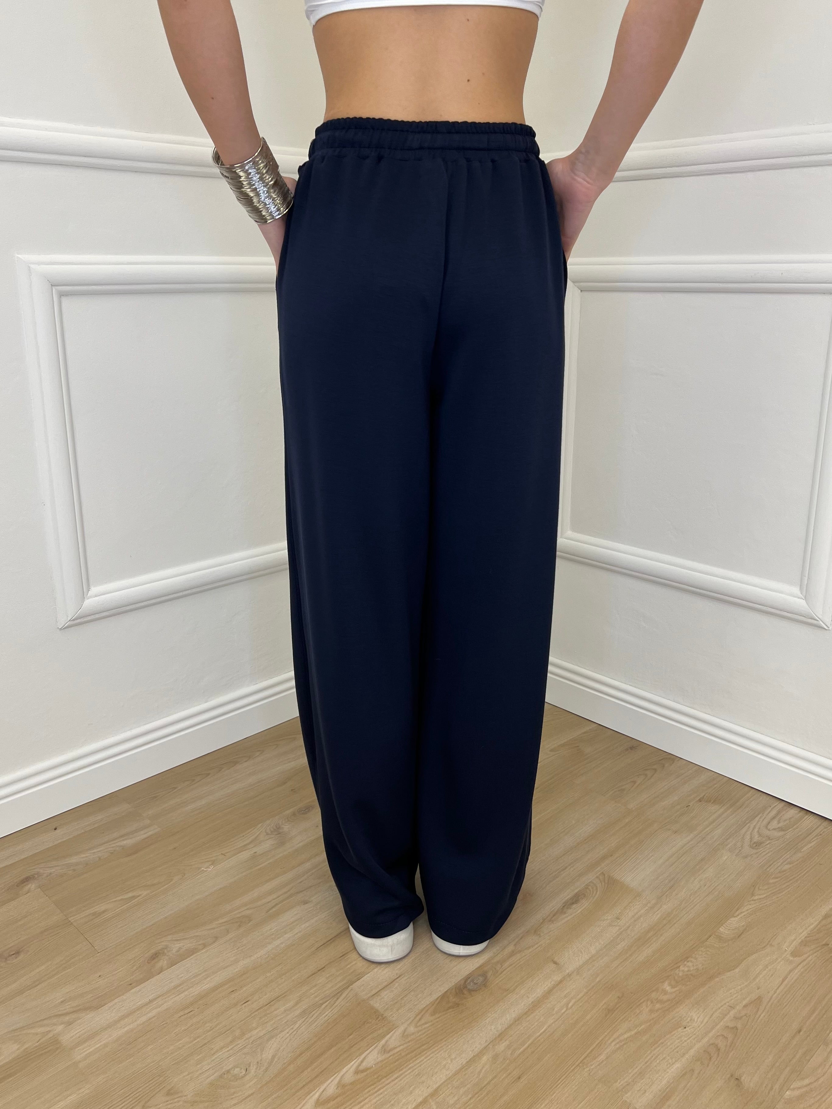 Pantalone a Palazzo Viscosa 25413 Blu
