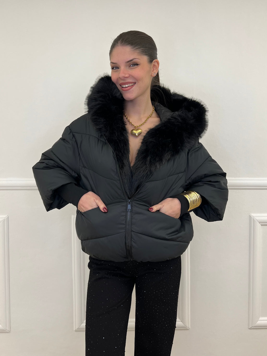 Piumino Over 2884 Nero