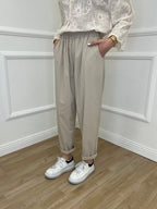 Pantalone Baggy Viscosa 2815 Beige