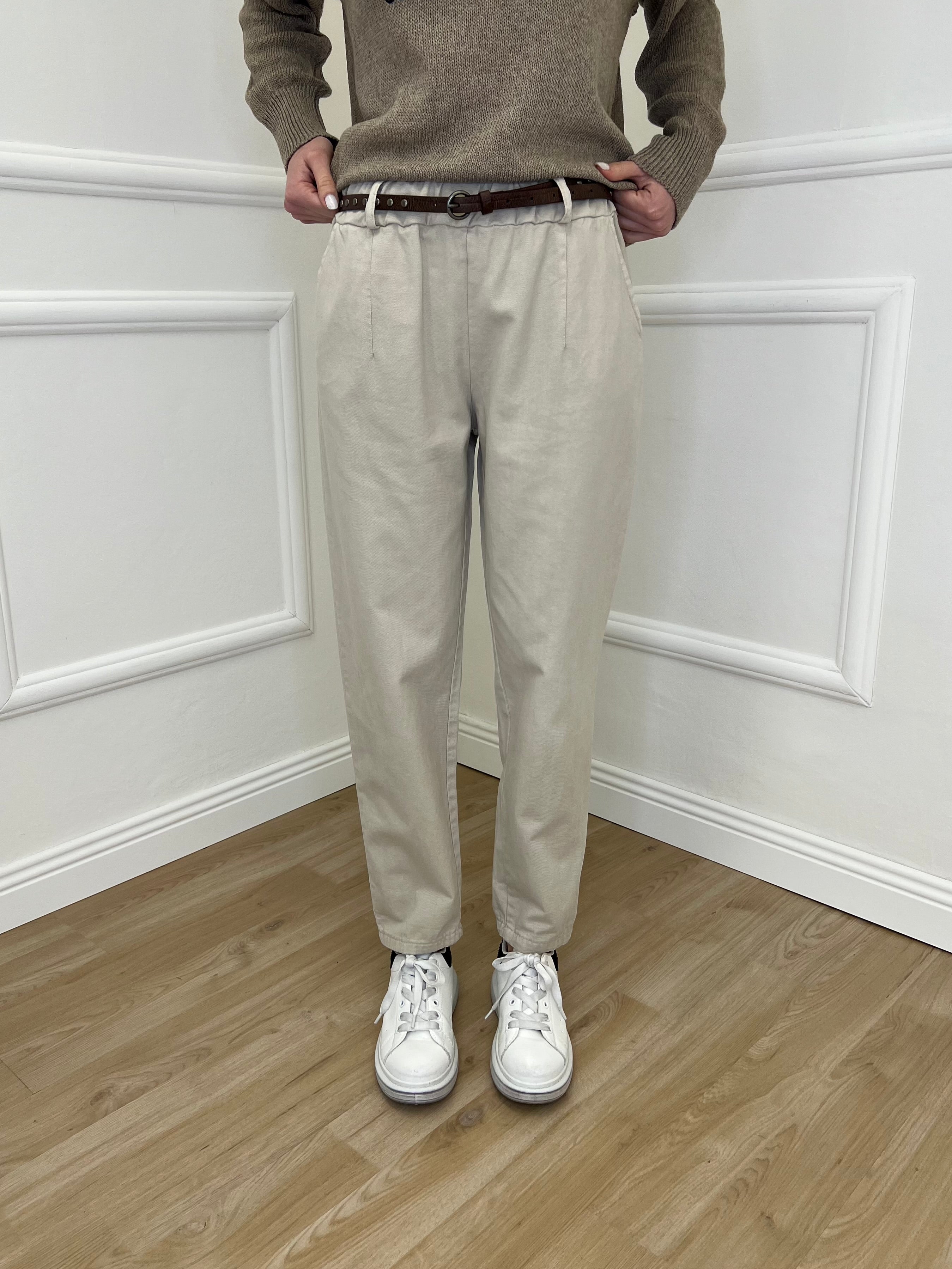 Pantalone Baggy Twill A102 Beige