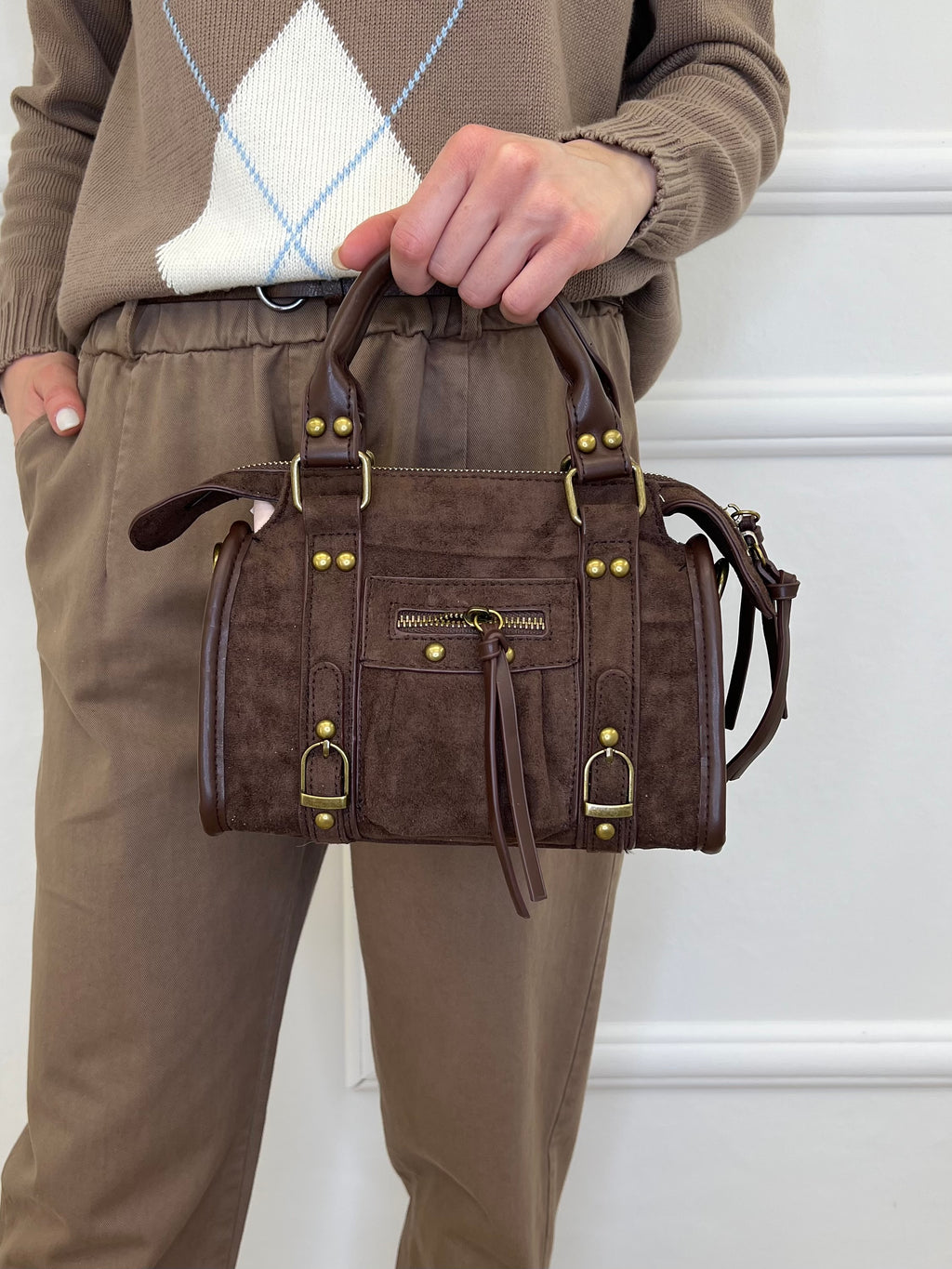 Borsa City Mini 88308 Scamosciata