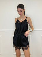 Shorts Lingerie Pizzo L337 Nero