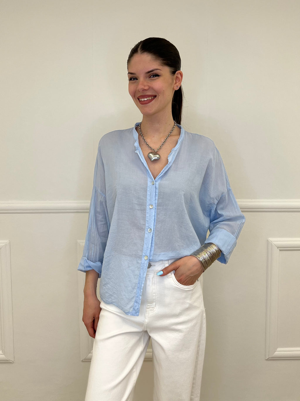 Camicia Over Coreana 3020 Azzurro
