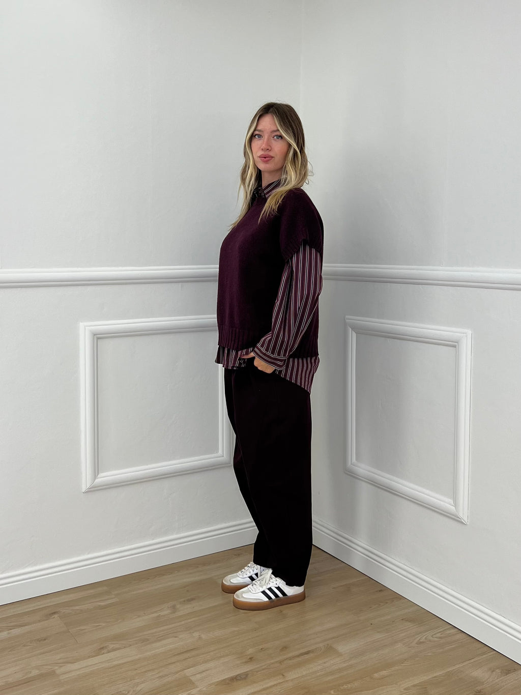 Maglia Scatoletta Maniche Corte B918 Burgundy