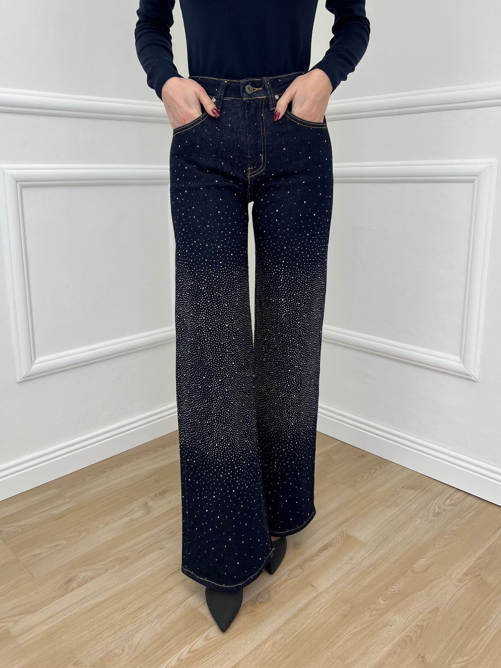 Jeans Strass 2377 Blue Black