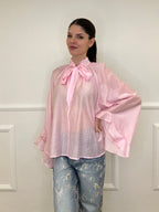 Camicia in Tencel con Fiocco 2608 Rosa