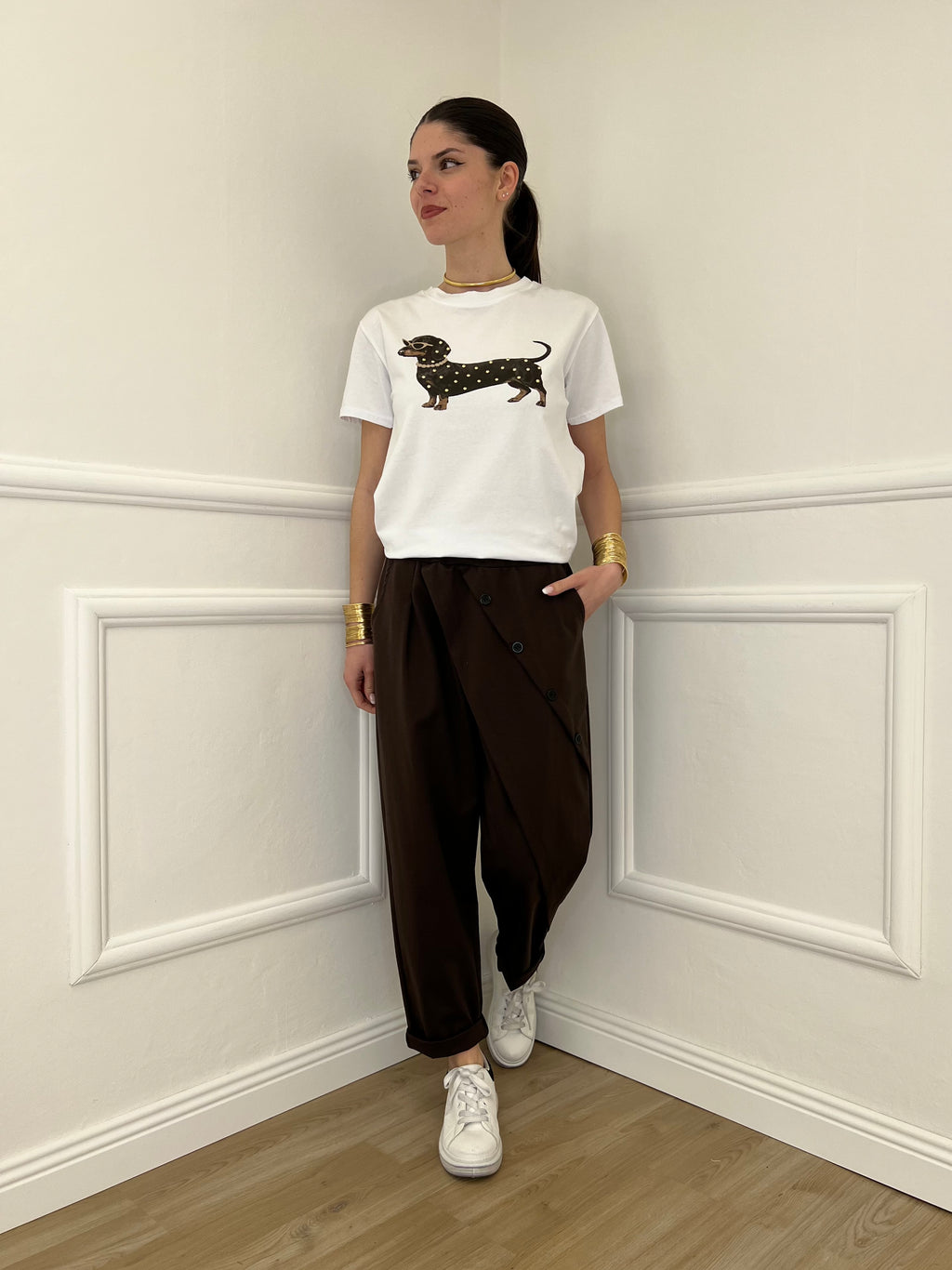 T-shirt Bassotto Borchie