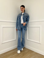 Jeans Flare Tasche Frontali 2305