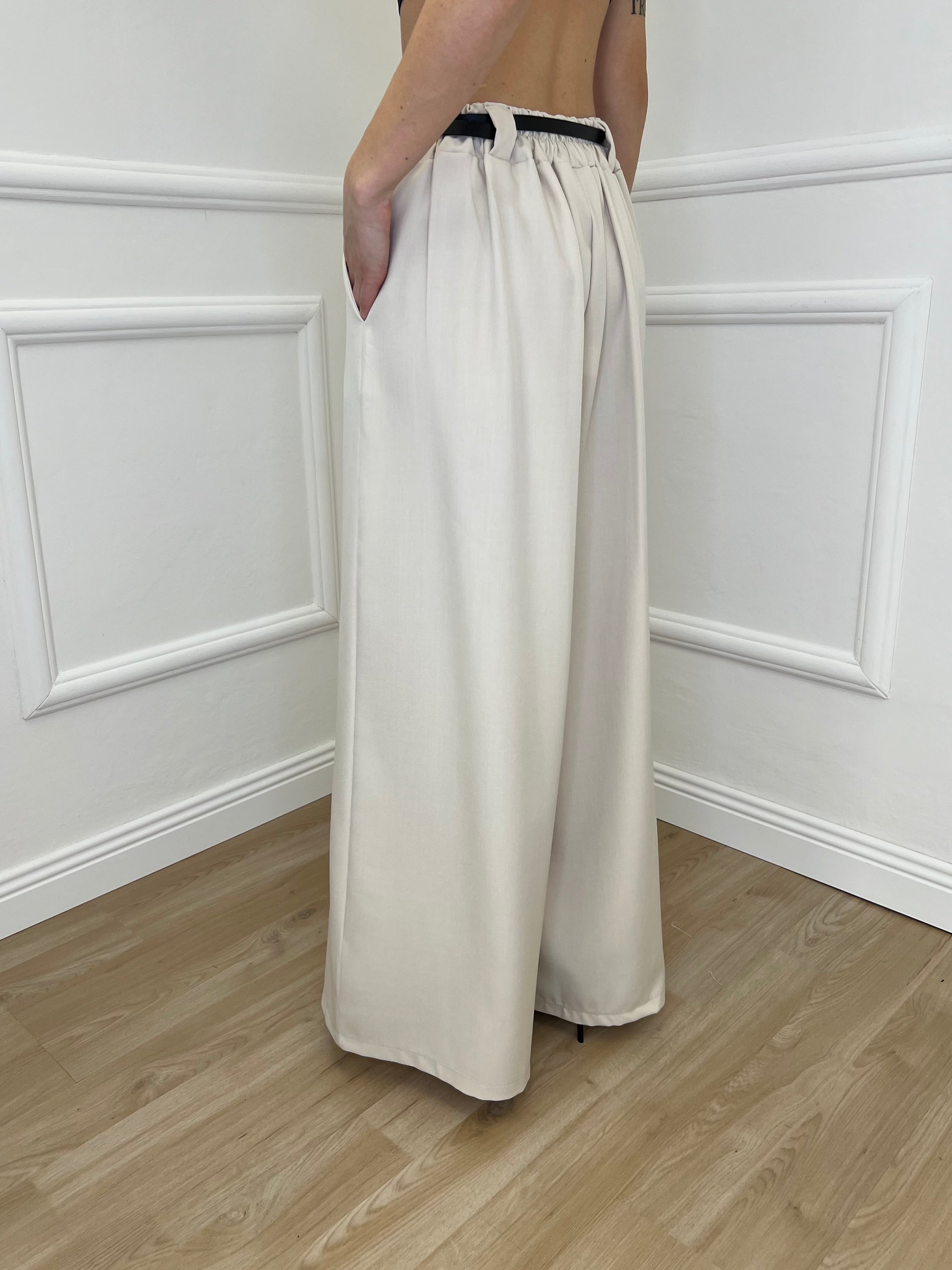Pantalone a Palazzo 21509 Beige
