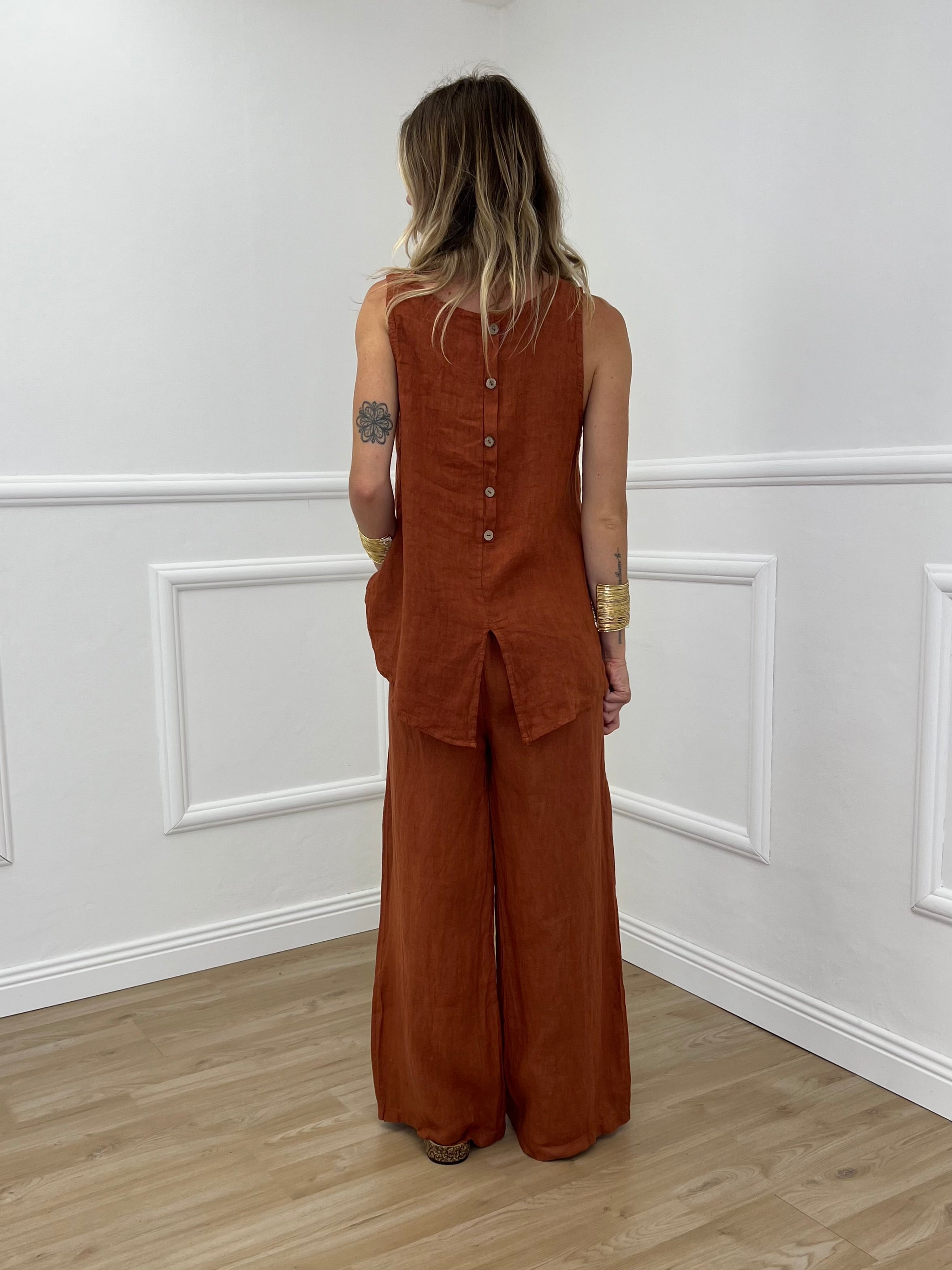 Top 100% Lino Bottoncini 89225 Mattone