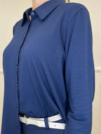 Camicia in Jersey di Viscosa 28163 Blu