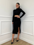 Completo Micro Paillettes DL7218 Nero - Bazar Abbigliamento