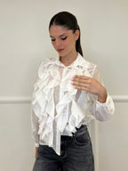 Camicia Rouches 27704 Bianco - Bazar Abbigliamento