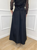 Gonna Popeline con Fiocco 5312 Nero