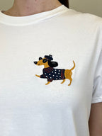 T-shirt Bassotto Ricamato 26188