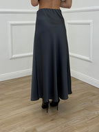 Gonna Longuette Satin 2236 Piombo
