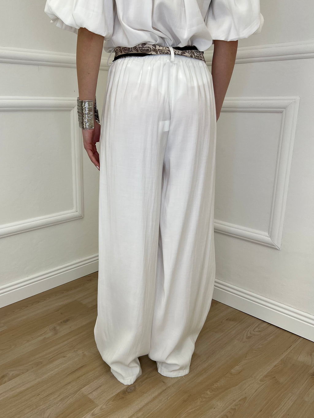 Pantalone Cupro Fusciacca 20527 Bianco