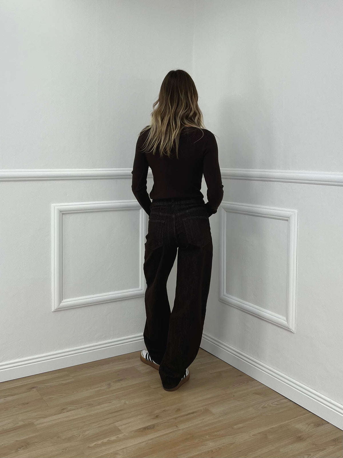 Maglia Drappeggio Fibbia 5560 Marrone