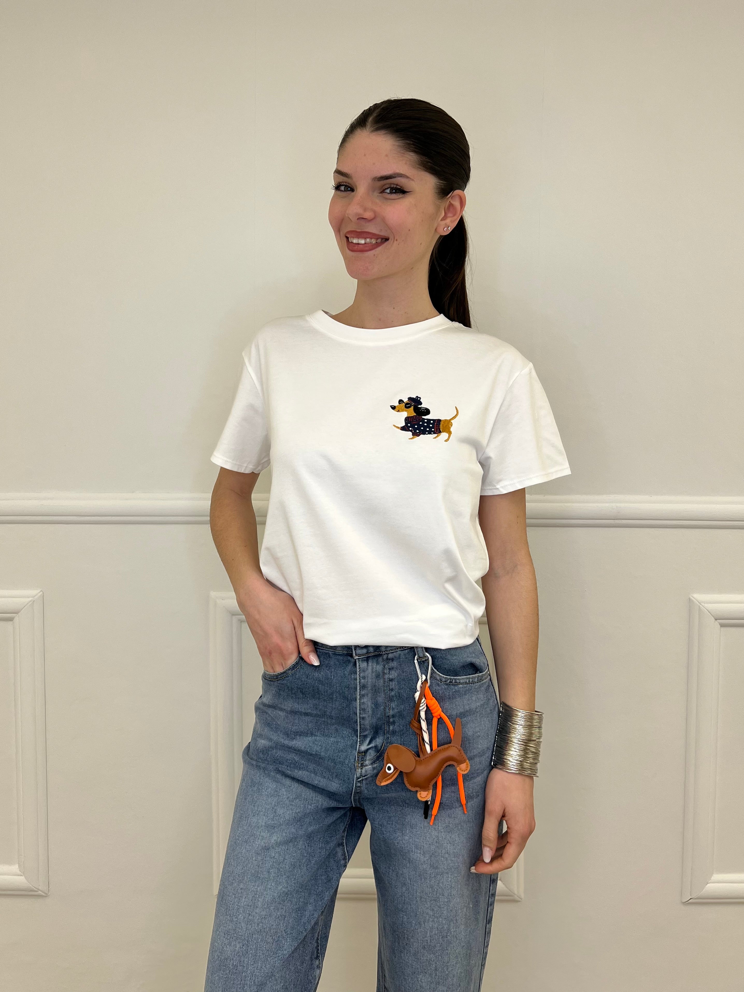 T-shirt Bassotto Ricamato 26188