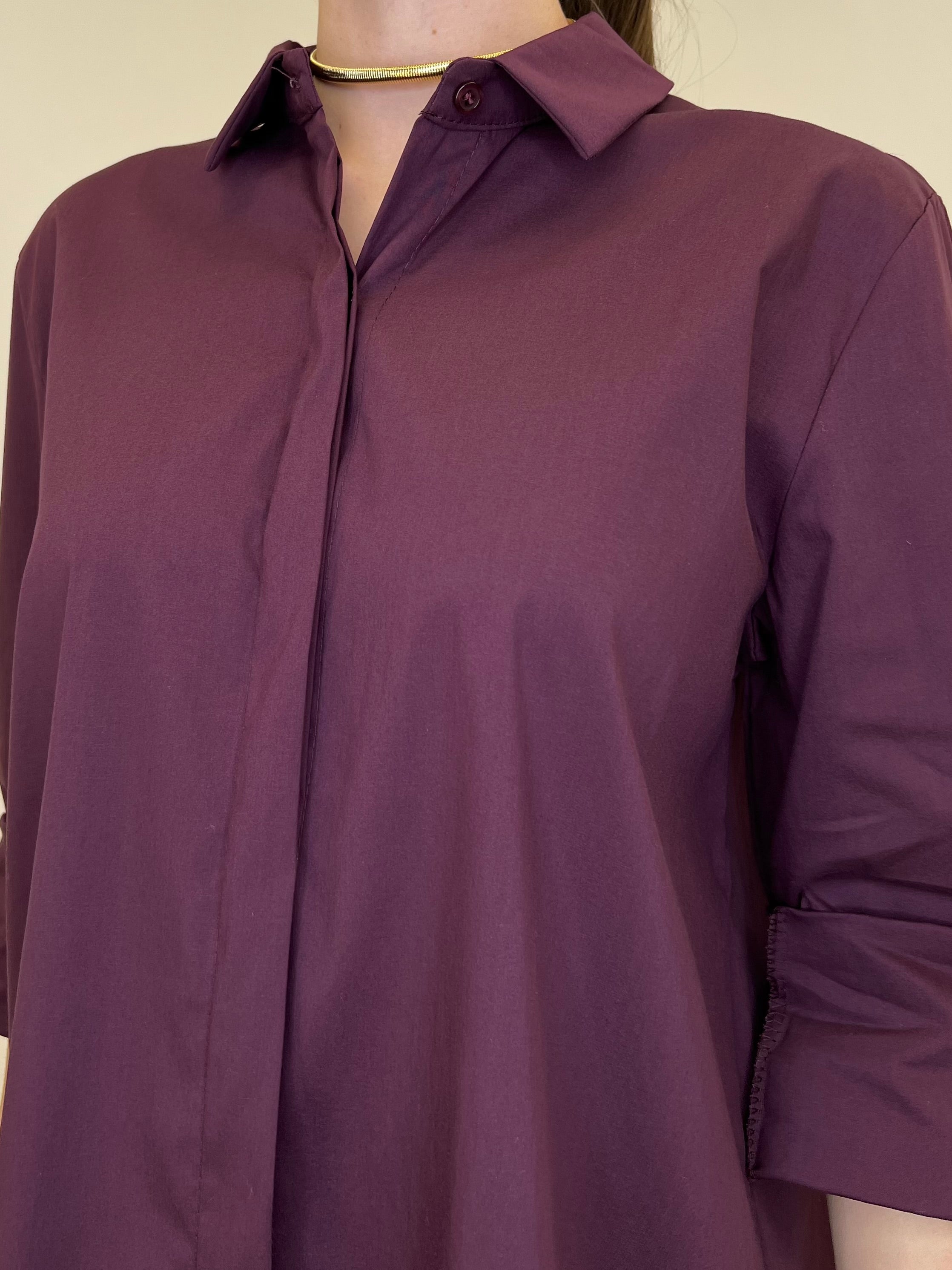 Camicia Over 50320 Burgundy