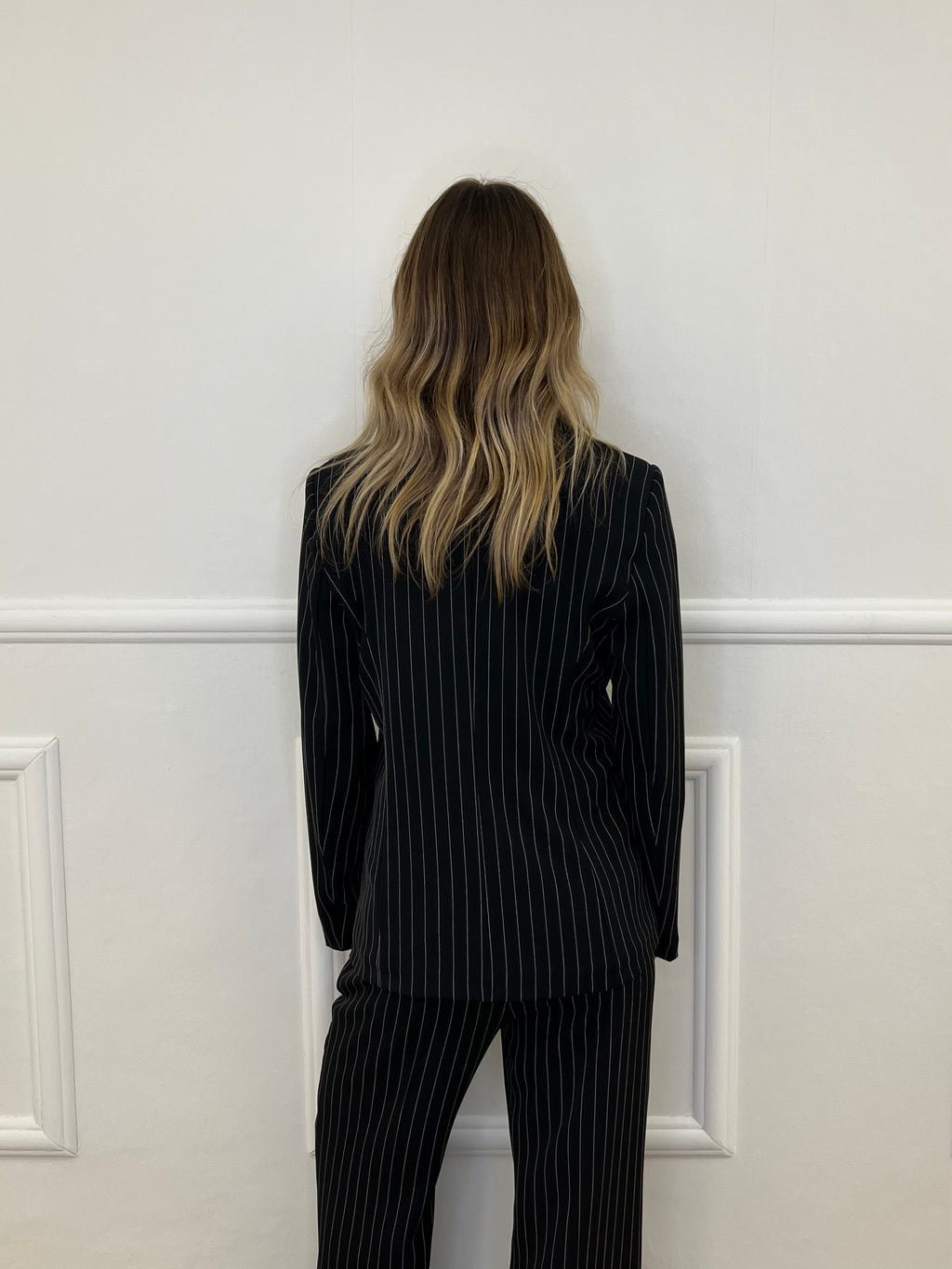 Tailleur Gessato Monopetto 83459 Nero
