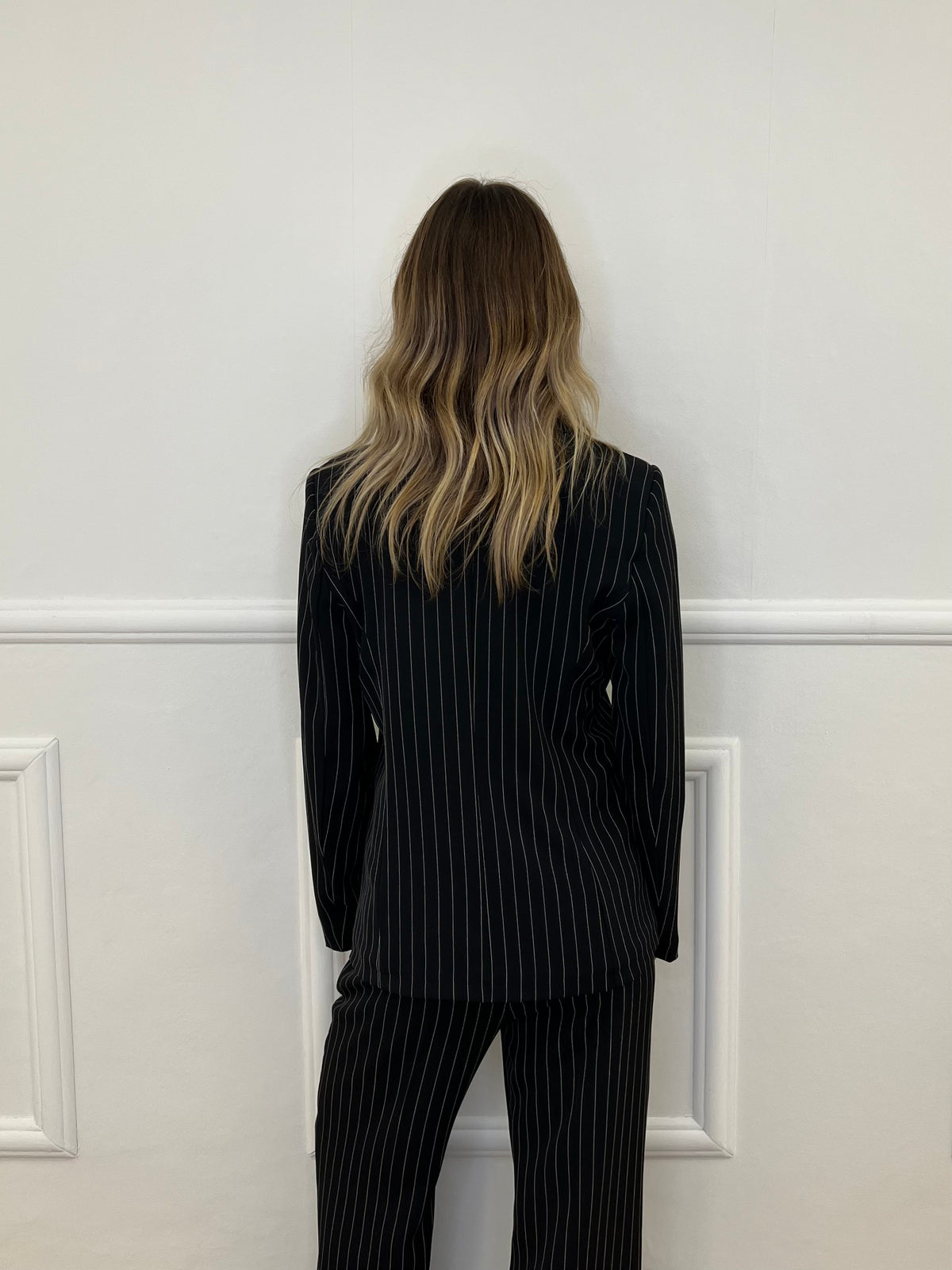 Tailleur Gessato Monopetto 83459 Nero