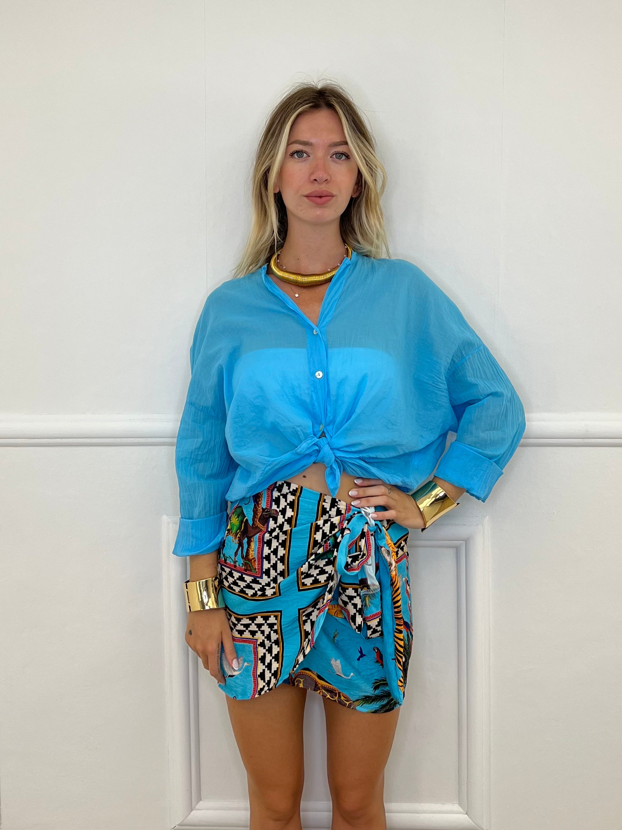 Camicia Over Soft 6040 Turchese