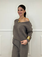 Maglia a V Alpaca 24103