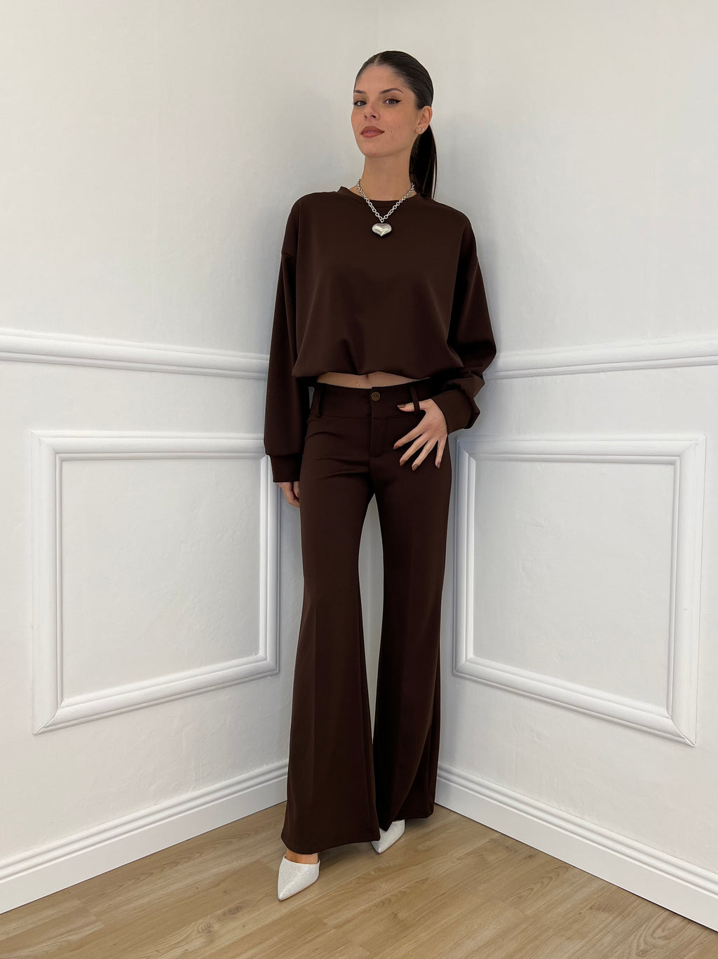 Felpa Crop 83625 Moro