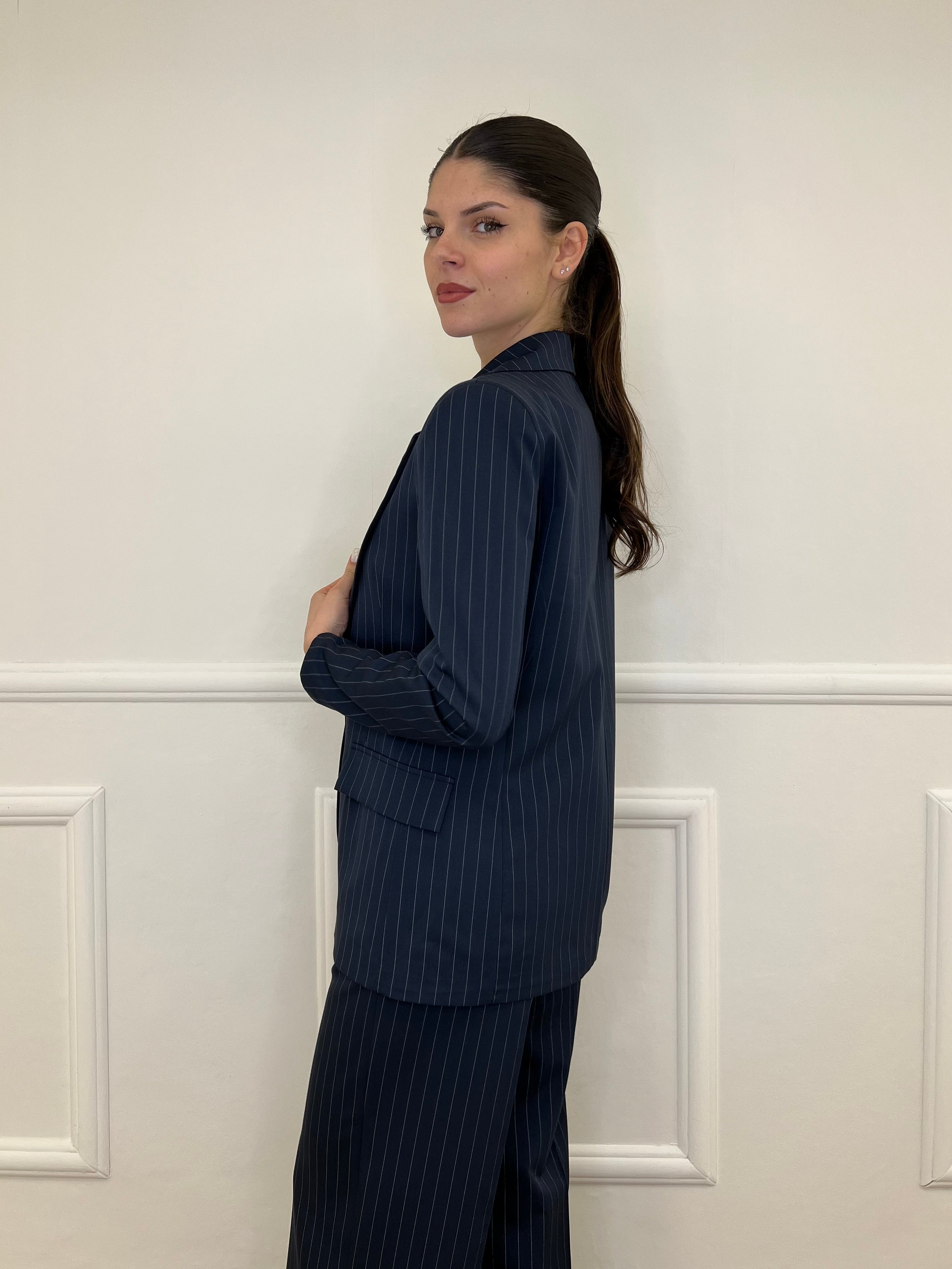 Tailleur Gessato G27636 Blu