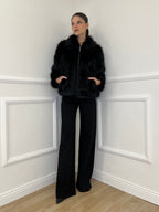 Pelliccia Zip C058 Nero