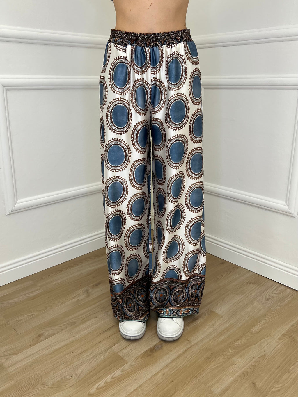 Pantalone Etnico Satin 6382 Avio