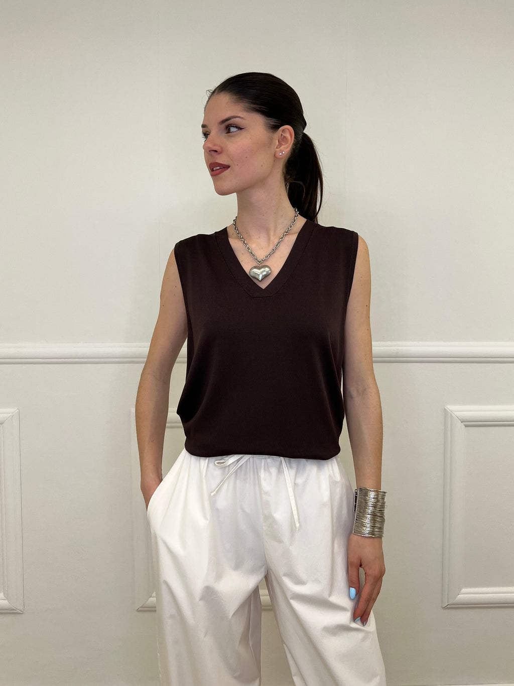Maglia Derby Smanicata 6291 Marrone