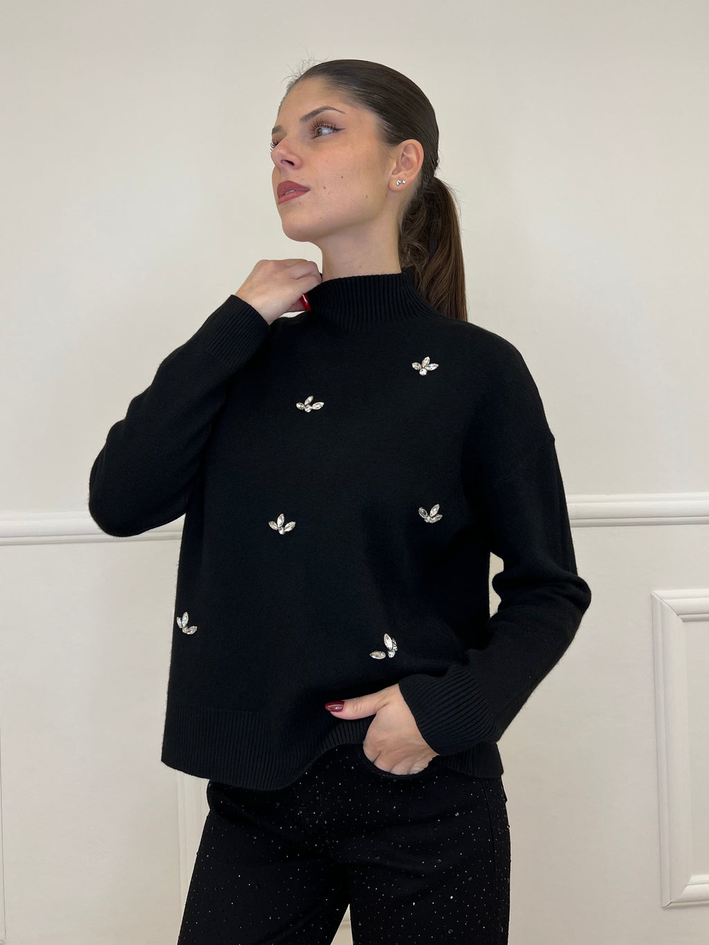 Lupetto Cristalli 28137 Nero