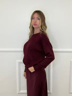 Maglia Over Paillettes 5582 Bordeaux