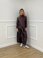 Pantalone Gaucho Baggy Used 4840 Burgundy