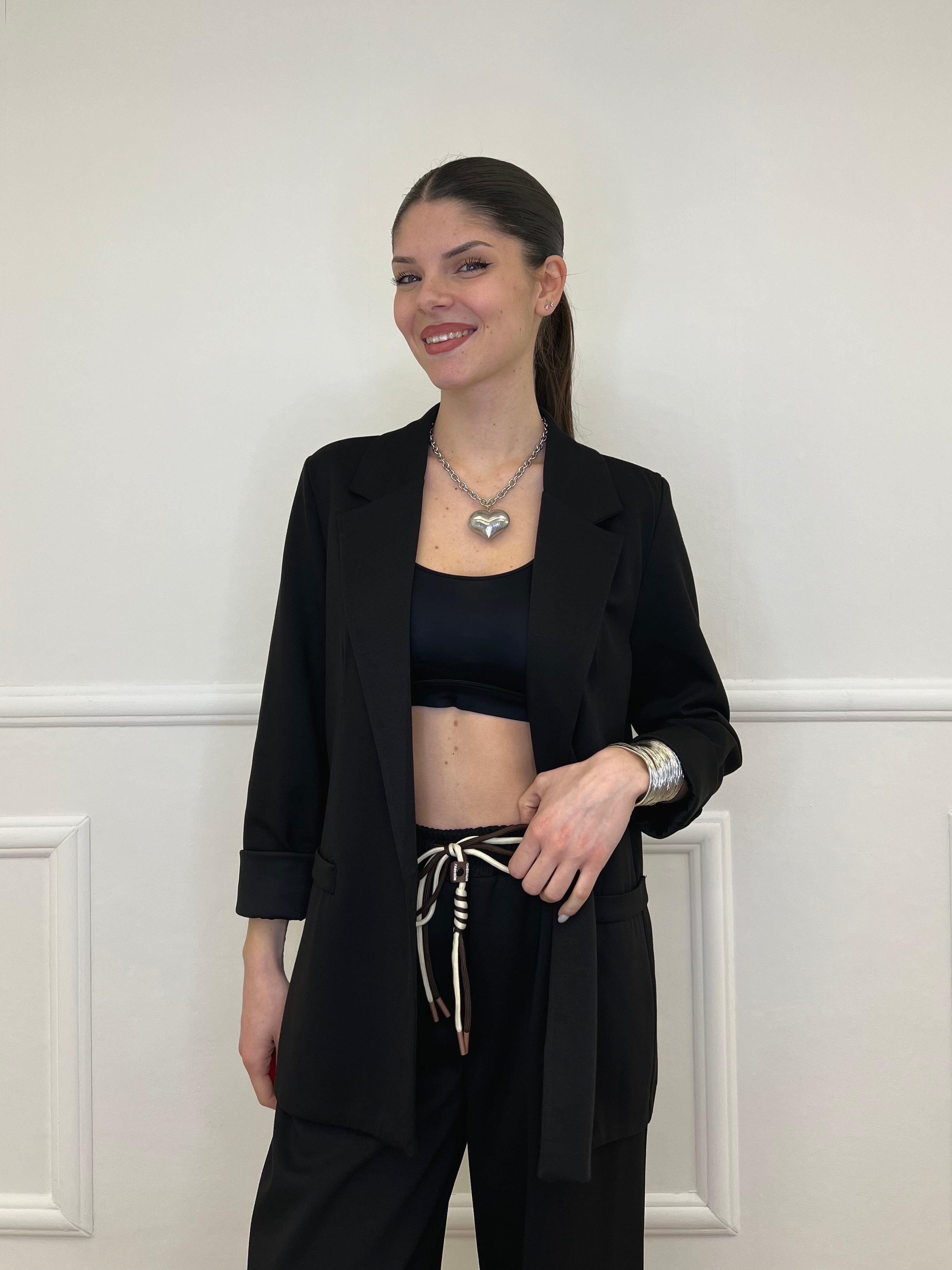 Blazer in Viscosa 27435 Nero