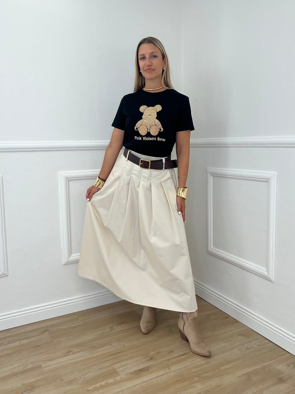T-shirt Teddy Paillettes K6832