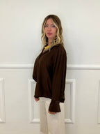 Camicia Scatoletta Cupro 82228 Marrone