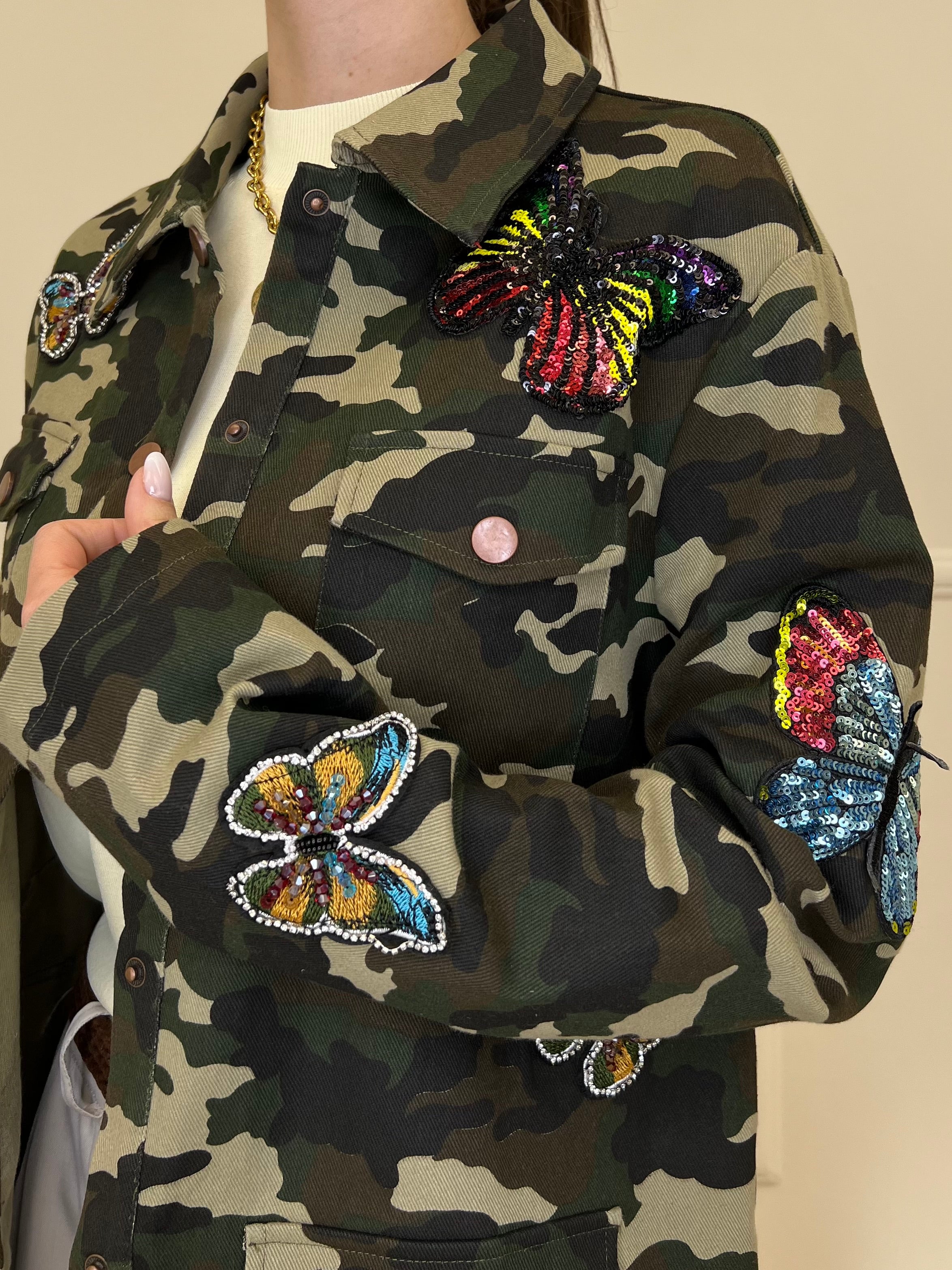 Giacca Camouflage Farfalle AL0083