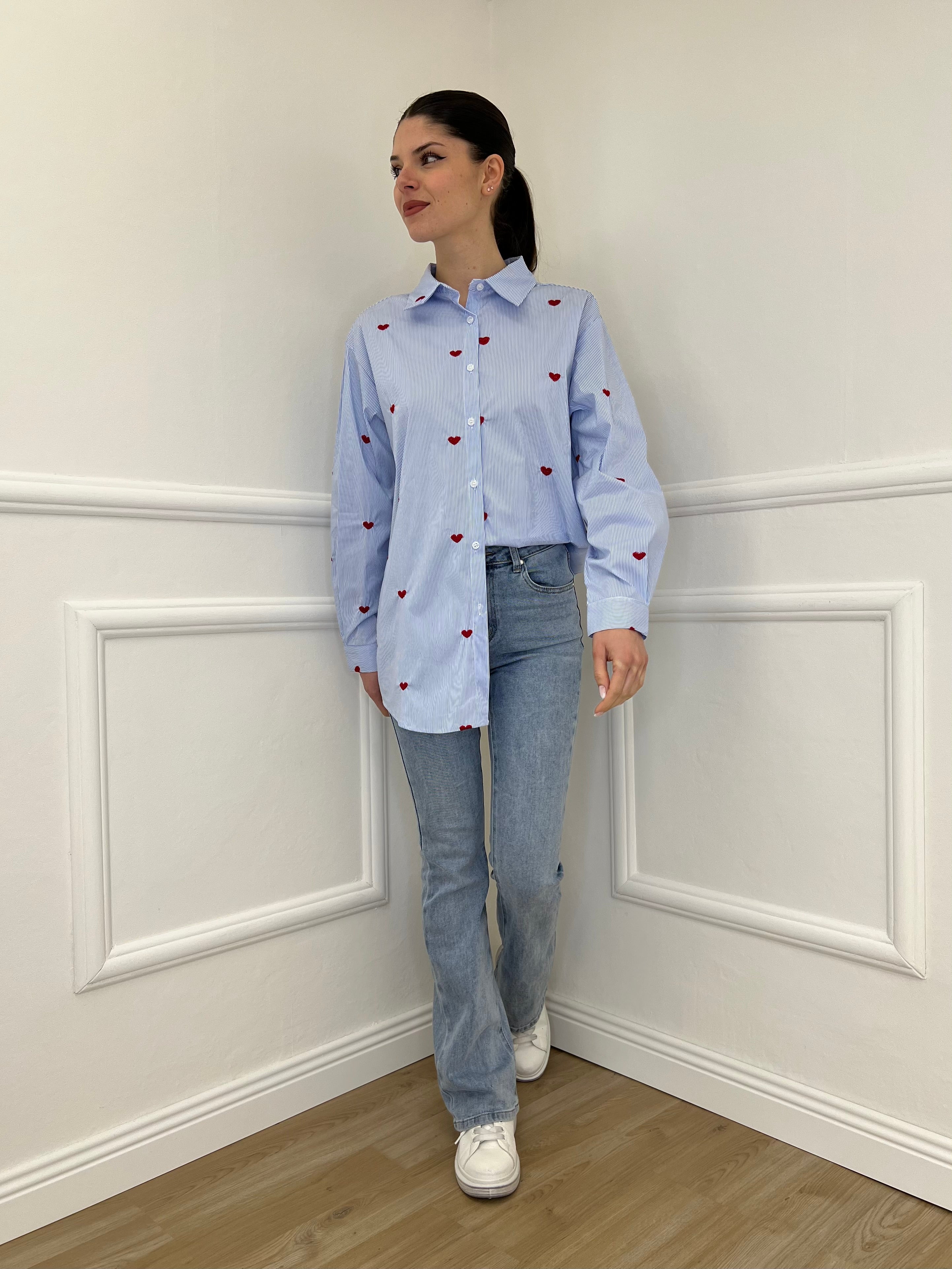 Jeans Flare Y557 Azzurro